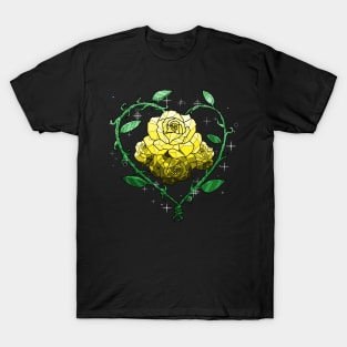 Yellow Crystal Flower T-Shirt